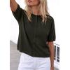 image:imagePRETTYGARDEN Women Spring Short Sleeve Cardigan Sweaters Button Down Knit Shirt Blouse Dressy Casual Tops 2026 Summer OutfitsArmy Green