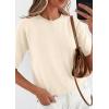 image:imagePRETTYGARDEN Women Spring Short Sleeve Cardigan Sweaters Button Down Knit Shirt Blouse Dressy Casual Tops 2026 Summer OutfitsBeige