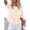 image:imagePRETTYGARDEN Women Spring Short Sleeve Cardigan Sweaters Button Down Knit Shirt Blouse Dressy Casual Tops 2026 Summer OutfitsBeige