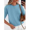 image:imagePRETTYGARDEN Women Spring Short Sleeve Cardigan Sweaters Button Down Knit Shirt Blouse Dressy Casual Tops 2026 Summer OutfitsLight Blue