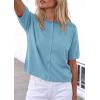 image:imagePRETTYGARDEN Women Spring Short Sleeve Cardigan Sweaters Button Down Knit Shirt Blouse Dressy Casual Tops 2026 Summer OutfitsLight Blue