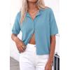 image:imagePRETTYGARDEN Women Spring Short Sleeve Cardigan Sweaters Button Down Knit Shirt Blouse Dressy Casual Tops 2026 Summer OutfitsLight Blue
