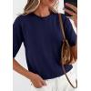 image:imagePRETTYGARDEN Women Spring Short Sleeve Cardigan Sweaters Button Down Knit Shirt Blouse Dressy Casual Tops 2026 Summer OutfitsNavy Blue