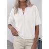 image:imagePRETTYGARDEN Women Spring Short Sleeve Cardigan Sweaters Button Down Knit Shirt Blouse Dressy Casual Tops 2026 Summer OutfitsWhite