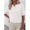 image:imagePRETTYGARDEN Women Spring Short Sleeve Cardigan Sweaters Button Down Knit Shirt Blouse Dressy Casual Tops 2026 Summer OutfitsWhite