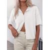 image:imagePRETTYGARDEN Women Spring Short Sleeve Cardigan Sweaters Button Down Knit Shirt Blouse Dressy Casual Tops 2026 Summer OutfitsWhite