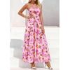 image:imagePRETTYGARDEN Women Strapless Maxi Dress 2026 Summer Floral Tube Top Ruched Beach Spring Wedding Guest Long DressesFloral Apricot Pink
