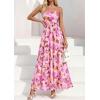 image:imagePRETTYGARDEN Women Strapless Maxi Dress 2026 Summer Floral Tube Top Ruched Beach Spring Wedding Guest Long DressesFloral Apricot Pink