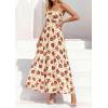 image:imagePRETTYGARDEN Women Strapless Maxi Dress 2026 Summer Floral Tube Top Ruched Beach Spring Wedding Guest Long DressesFloral Apricot Red