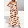 image:imagePRETTYGARDEN Women Strapless Maxi Dress 2026 Summer Floral Tube Top Ruched Beach Spring Wedding Guest Long DressesFloral Apricot Red