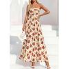 image:imagePRETTYGARDEN Women Strapless Maxi Dress 2026 Summer Floral Tube Top Ruched Beach Spring Wedding Guest Long DressesFloral Apricot Red