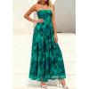 image:imagePRETTYGARDEN Women Strapless Maxi Dress 2026 Summer Floral Tube Top Ruched Beach Spring Wedding Guest Long DressesFloral Green