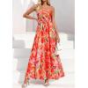 image:imagePRETTYGARDEN Women Strapless Maxi Dress 2026 Summer Floral Tube Top Ruched Beach Spring Wedding Guest Long DressesFloral Orange