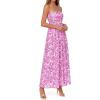 image:imagePRETTYGARDEN Women Strapless Maxi Dress 2026 Summer Floral Tube Top Ruched Beach Spring Wedding Guest Long DressesFloral Purple
