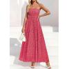 image:imagePRETTYGARDEN Women Strapless Maxi Dress 2026 Summer Floral Tube Top Ruched Beach Spring Wedding Guest Long DressesFloral Red