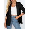 image:imagePRETTYGARDEN Womens 2026 Spring Blazers Business Casual Outfits Open Front Ruched 34 Sleeve Lightweight Work Suits JacketsBlack
