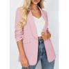 image:imagePRETTYGARDEN Womens 2026 Spring Blazers Business Casual Outfits Open Front Ruched 34 Sleeve Lightweight Work Suits JacketsPink