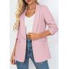 image:imagePRETTYGARDEN Womens 2026 Spring Blazers Business Casual Outfits Open Front Ruched 34 Sleeve Lightweight Work Suits JacketsPink