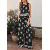 image:imagePRETTYGARDEN Womens 2026 Summer 2 Piece Lounge Sets Boho Floral Tank Tops Flowy Wide Leg Pants Travel Beach Vacation OutfitsFloral Black White