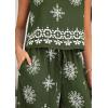 image:imagePRETTYGARDEN Womens 2026 Summer 2 Piece Lounge Sets Boho Floral Tank Tops Flowy Wide Leg Pants Travel Beach Vacation OutfitsFloral Dark Green White