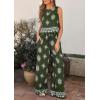 image:imagePRETTYGARDEN Womens 2026 Summer 2 Piece Lounge Sets Boho Floral Tank Tops Flowy Wide Leg Pants Travel Beach Vacation OutfitsFloral Dark Green White