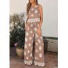 image:imagePRETTYGARDEN Womens 2026 Summer 2 Piece Lounge Sets Boho Floral Tank Tops Flowy Wide Leg Pants Travel Beach Vacation OutfitsFloral Khaki White
