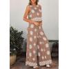 image:imagePRETTYGARDEN Womens 2026 Summer 2 Piece Lounge Sets Boho Floral Tank Tops Flowy Wide Leg Pants Travel Beach Vacation OutfitsFloral Khaki White