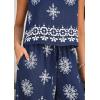 image:imagePRETTYGARDEN Womens 2026 Summer 2 Piece Lounge Sets Boho Floral Tank Tops Flowy Wide Leg Pants Travel Beach Vacation OutfitsFloral Navy White
