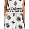 image:imagePRETTYGARDEN Womens 2026 Summer 2 Piece Lounge Sets Boho Floral Tank Tops Flowy Wide Leg Pants Travel Beach Vacation OutfitsFloral White Black