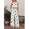 image:imagePRETTYGARDEN Womens 2026 Summer 2 Piece Lounge Sets Boho Floral Tank Tops Flowy Wide Leg Pants Travel Beach Vacation OutfitsFloral White Black