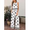 image:imagePRETTYGARDEN Womens 2026 Summer 2 Piece Lounge Sets Boho Floral Tank Tops Flowy Wide Leg Pants Travel Beach Vacation OutfitsFloral White Black