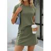 image:imagePRETTYGARDEN Womens 2026 Summer 2 Piece Skirt Sets Short Sleeve Shirts Tops Skorts Matching Workout Clothes Travel OutfitsArmy Green