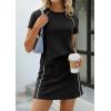 image:imagePRETTYGARDEN Womens 2026 Summer 2 Piece Skirt Sets Short Sleeve Shirts Tops Skorts Matching Workout Clothes Travel OutfitsBlack