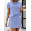 image:imagePRETTYGARDEN Womens 2026 Summer 2 Piece Skirt Sets Short Sleeve Shirts Tops Skorts Matching Workout Clothes Travel OutfitsLight Blue