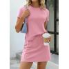 image:imagePRETTYGARDEN Womens 2026 Summer 2 Piece Skirt Sets Short Sleeve Shirts Tops Skorts Matching Workout Clothes Travel OutfitsPink
