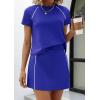 image:imagePRETTYGARDEN Womens 2026 Summer 2 Piece Skirt Sets Short Sleeve Shirts Tops Skorts Matching Workout Clothes Travel OutfitsRoyal Blue