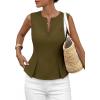 image:imagePRETTYGARDEN Womens 2026 Summer Vest Tops Business Casual Going Out Outfits Sleeveless Zip Up Dressy Tank Top Suit WaistcoatArmy Green