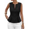 image:imagePRETTYGARDEN Womens 2026 Summer Vest Tops Business Casual Going Out Outfits Sleeveless Zip Up Dressy Tank Top Suit WaistcoatBlack
