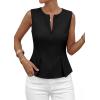 image:imagePRETTYGARDEN Womens 2026 Summer Vest Tops Business Casual Going Out Outfits Sleeveless Zip Up Dressy Tank Top Suit WaistcoatBlack