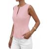image:imagePRETTYGARDEN Womens 2026 Summer Vest Tops Business Casual Going Out Outfits Sleeveless Zip Up Dressy Tank Top Suit WaistcoatPink