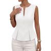 image:imagePRETTYGARDEN Womens 2026 Summer Vest Tops Business Casual Going Out Outfits Sleeveless Zip Up Dressy Tank Top Suit WaistcoatWhite