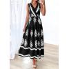image:imagePRETTYGARDEN Womens Floral Maxi Dress 2026 Sleeveless Vneck Belt Ruffle Long Dresses Boho Summer Beach Vacation ClothesBlack