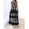 image:imagePRETTYGARDEN Womens Floral Maxi Dress 2026 Sleeveless Vneck Belt Ruffle Long Dresses Boho Summer Beach Vacation ClothesBlack