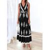 image:imagePRETTYGARDEN Womens Floral Maxi Dress 2026 Sleeveless Vneck Belt Ruffle Long Dresses Boho Summer Beach Vacation ClothesBlack