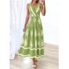 image:imagePRETTYGARDEN Womens Floral Maxi Dress 2026 Sleeveless Vneck Belt Ruffle Long Dresses Boho Summer Beach Vacation ClothesGreen