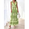 image:imagePRETTYGARDEN Womens Floral Maxi Dress 2026 Sleeveless Vneck Belt Ruffle Long Dresses Boho Summer Beach Vacation ClothesGreen