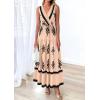 image:imagePRETTYGARDEN Womens Floral Maxi Dress 2026 Sleeveless Vneck Belt Ruffle Long Dresses Boho Summer Beach Vacation ClothesKhaki