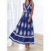 image:imagePRETTYGARDEN Womens Floral Maxi Dress 2026 Sleeveless Vneck Belt Ruffle Long Dresses Boho Summer Beach Vacation ClothesNavy Blue