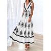 image:imagePRETTYGARDEN Womens Floral Maxi Dress 2026 Sleeveless Vneck Belt Ruffle Long Dresses Boho Summer Beach Vacation ClothesWhite Black Flower