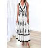 image:imagePRETTYGARDEN Womens Floral Maxi Dress 2026 Sleeveless Vneck Belt Ruffle Long Dresses Boho Summer Beach Vacation ClothesWhite Black Flower